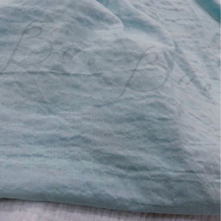 Vải Thô Cotton Xanh Pastel Dập Phồng Mềm Mướt Rũ Khổ 1m40