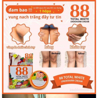 CHE TÊN SP Kem giảm thâm Nách và khử mùi hôi nách 88 Total White Underarm Cream Thái Lan 35gr chính hãng