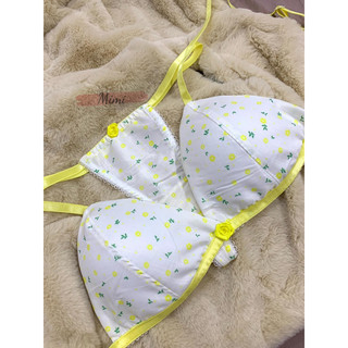 Áo bralette Adela không gọng mút mỏng tone màu vàng - Hàng handmade - Mimi House