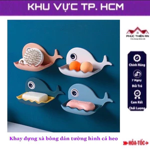 Khay dán tường đựng xà bông hình cá heo siêu dễ thương