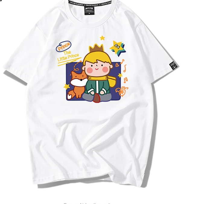 Áo Thun Nữ HappyFamily - Áo Phông Tay lỡ The Little Prince Đáng Yêu Chất Cotton 100 Cao Cấp