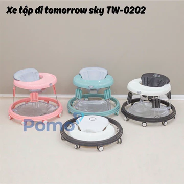 Xe tròn tập đi TOMOROW SKY - chính hãng an toàn tiện dụng dễ dàng gấp gọn mang đi xa , xe tập đi cho bé