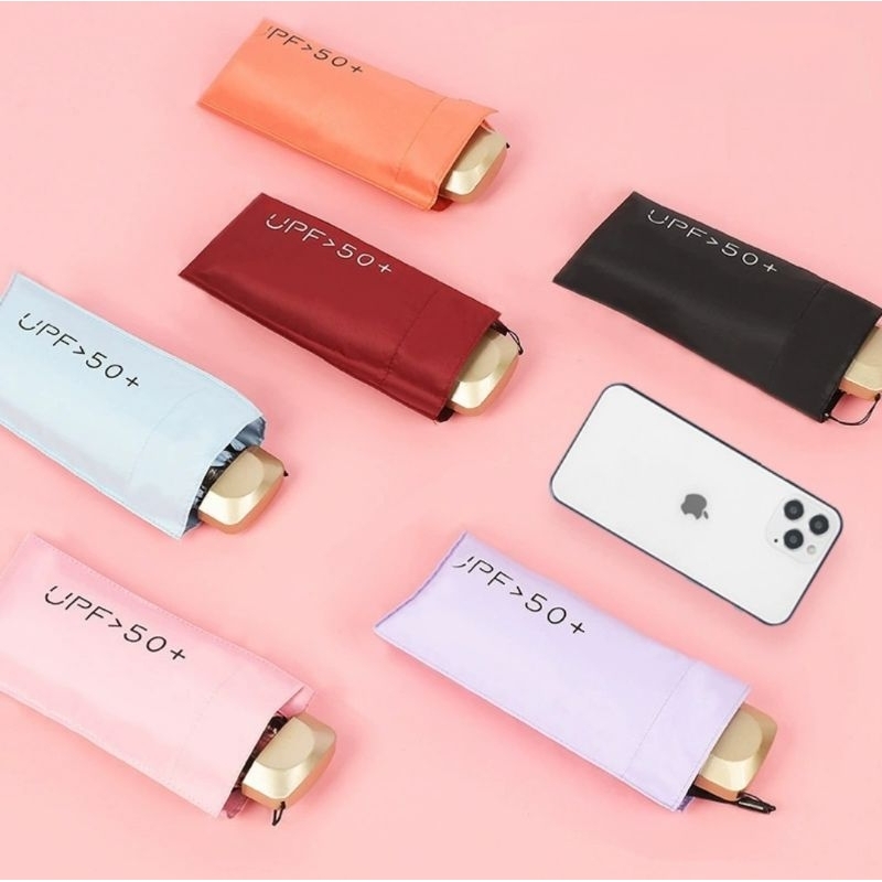Ô Dù Gấp Gọn Mini Bỏ Túi Kích Thước Nhỏ Gọn, Ô Dù Che Mưa Đi Nắng UPF 50 Chống Tia Cực Tím