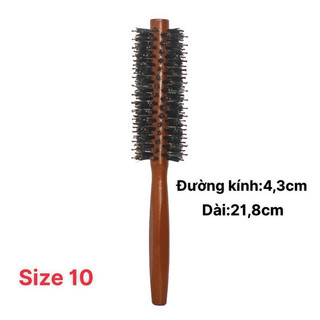 ❌GIÁ SỈ❌ Lược Tròn Sấy Tạo Kiểu Tóc Cán Gỗ,Lô Tròn Sấy Tóc Xoăn