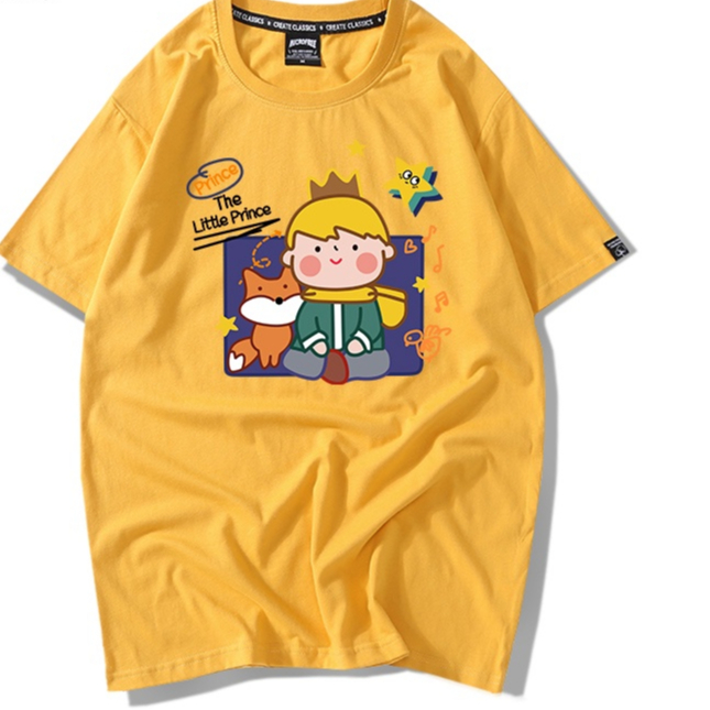 Áo Thun Nữ HappyFamily - Áo Phông Tay lỡ The Little Princess Đáng Yêu Chất Cotton 100 Cao Cấp Màu Trắng Đen Đỏ Xám