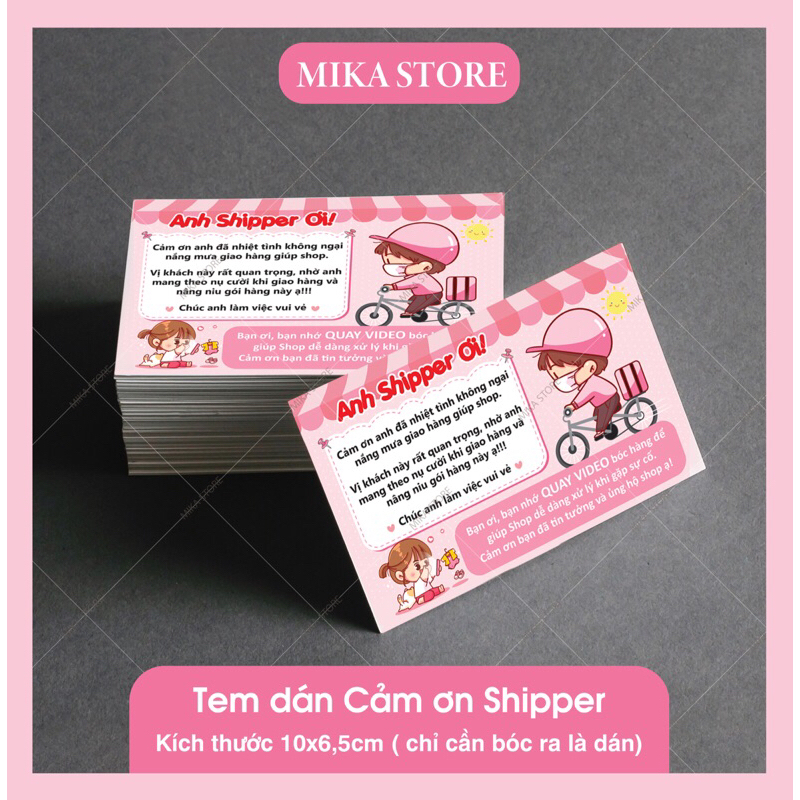 [ Sẵn ] Tem dán Cảm ơn Shipper, Tem dán hộp giấy | Shopee Việt Nam