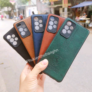 Ốp dẻo giả da Samsung A52 5G / A52S in logo có gờ bảo vệ camera ôm khít máy chống trơn trượt, mồ hôi tay