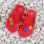 Dép Kẹp Xỏ Ngón Cho Trẻ Em Đính Sticker Thỏ Gỗ Dễ Thương Cao Cấp Handmade Đế Cao Su Non