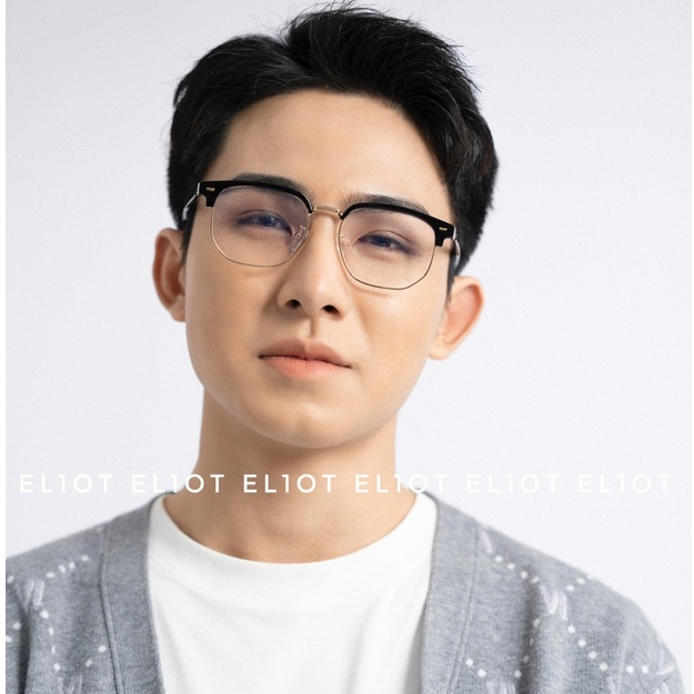 Gọng kính cận ELIOT Eyewear Clubmaster EL2204 mắt kính nửa viền chống ánh sáng xanh có thể thay thế tròng cận