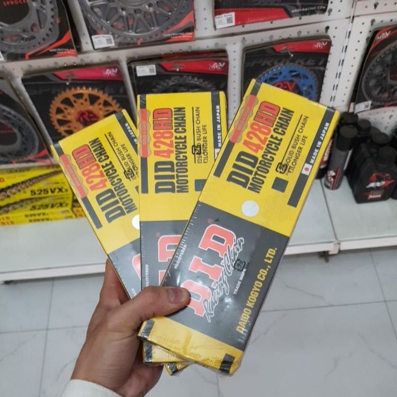 Kit Chaîne Complet Renforcé DID 428 HD Pour Yamaha SR125 (82-03) - 14/49, Prêt à Monter !