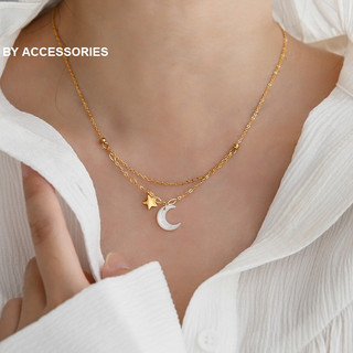 Dây chuyền titan trăng khuyết moon star không gỉ WN2270