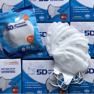 [ Thùng 300 Cái] Khẩu Trang 5D Vinamax Chính Hãng, Hàng Cao Cấp