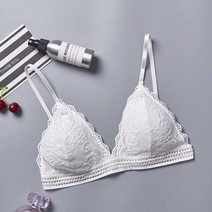 B46 Áo Bra Ren Bralette KATHY BRA Đệm Mỏng Không Gọng Mút Có Thể Tháo Rời