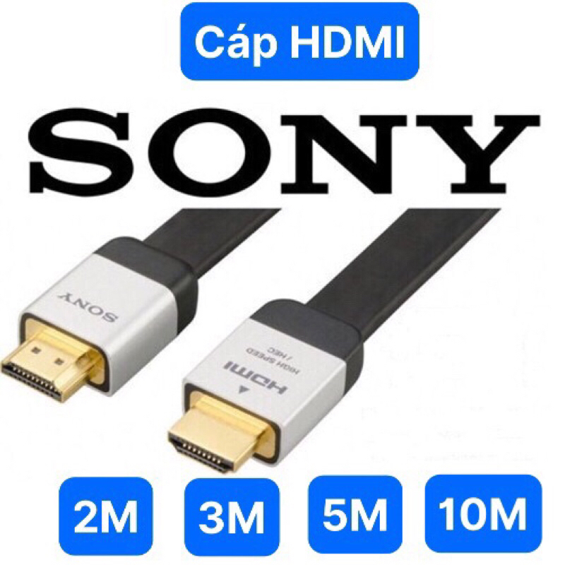 Dây Cáp HDMI Sony 10m 5m 3m 2m dẹt đen-Dây cáp kết nối cổng HDMI 2 đầu ...