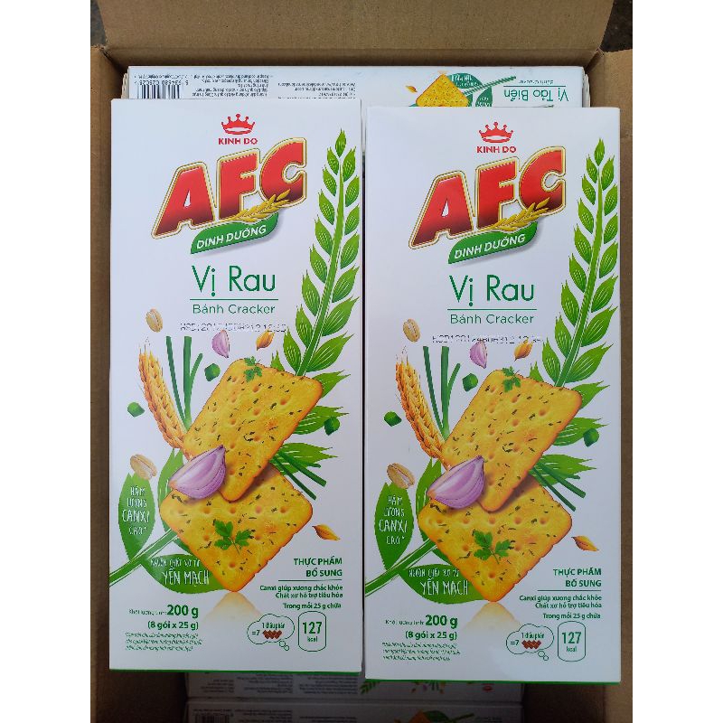 Bánh Quy Dinh Duõng AFC vị rau ( combo 2 hộp ×200gam) | Shopee Việt Nam