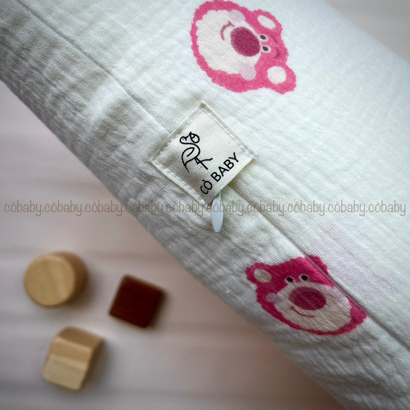 [Cò Baby] GỐI ÔM CHỮ NHẬT MUSLIN ORGANIC HÀN QUỐC