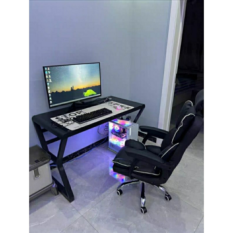 BÀN LÀM VIỆC KÍNH CƯỜNG LỰC 3C CÓ NGĂN BÀN PHÍM