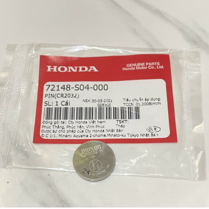 Pin Chìa Khoá Điều Khiển Smartkey Honda Remote SH, VISION, AIRBLADE ...