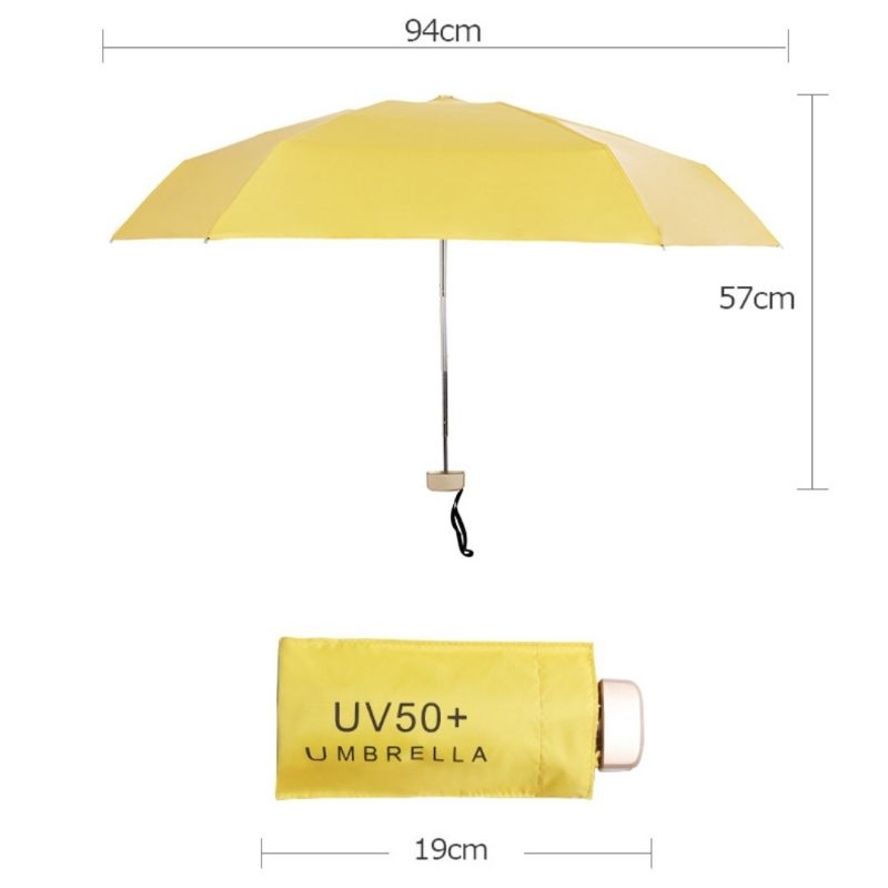 Ô Dù Gấp Gọn Mini Bỏ Túi Kích Thước Nhỏ Gọn, Ô Dù Che Mưa Đi Nắng UPF 50 Chống Tia Cực Tím