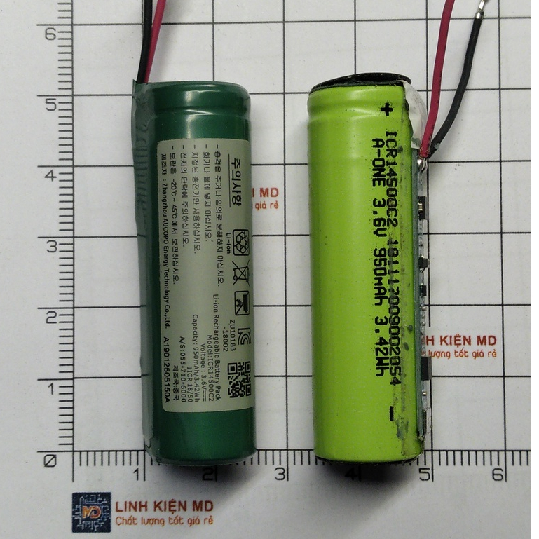 Pin14500 / Pin 3V7 950ma kích thước bằng pin AA ( Mới ) | Shopee Việt Nam