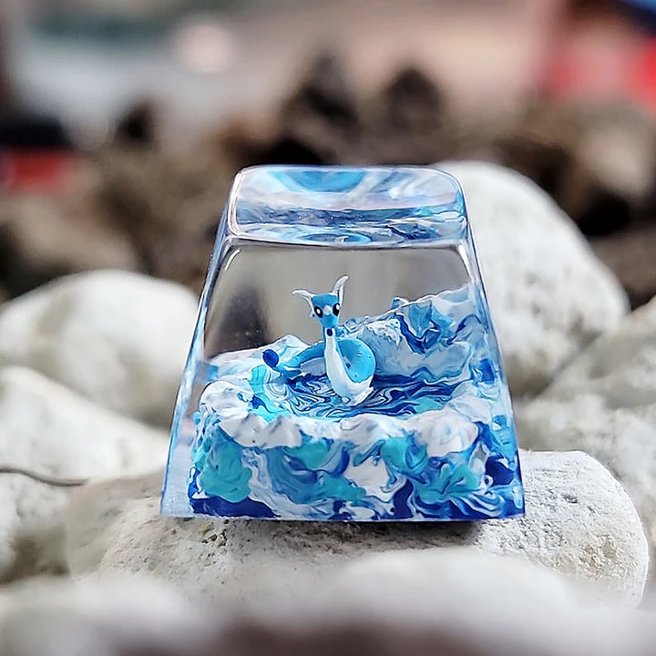Dragonair pokemon , nút bàn phím cơ , nút bàn phím tuỳ chỉnh , nút bàn phím pokemon , keycap pokemon nút bàn phím cơ S