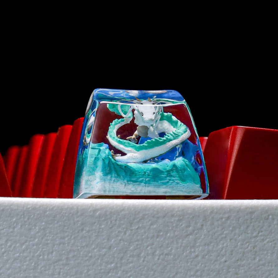 Keycap rồng HAKU siêu ngầu, nút bàn phím lẻ siêu ngầu, keycap artisan ...