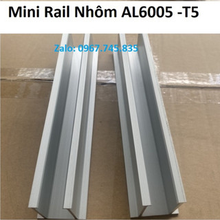 Thanh U nhôm 20cm 25cm 30cm mini rail nhôm chuyên dụng lắp hệ thống pin mặt trời