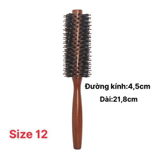 ❌GIÁ SỈ❌ Lược Tròn Sấy Tạo Kiểu Tóc Cán Gỗ,Lô Tròn Sấy Tóc Xoăn