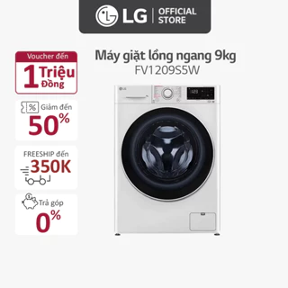 Máy giặt lồng ngang LG AI DD 9kg (trắng) - FV1209S5W - Miễn phí lắp đặt