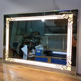 Gương LED Chữ Nhật Cảm Ứng Treo Tường -Gương LED Hoa Văn [45x60, 50x70, 60x80cm]