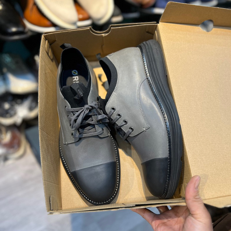 Chaussures Oxford Cole Haan Lunargrand - Gris Daim/Jaune - Pointure 11.5 US Homme - Occasion Très Bon État