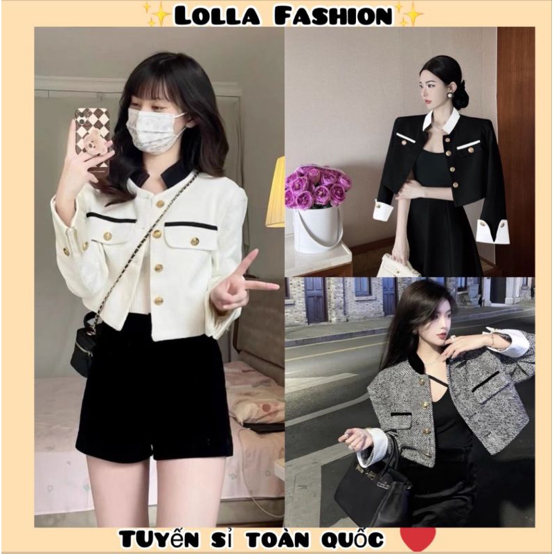 [ Sẵn Hàng/Ảnh Thật ]: Áo Dạ Tweed 4 Màu 2 Lớp Dày Dặn Lên From Chuẩn [LOLLA_YE_FASHION]