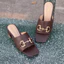 Guốc Nữ 3 Phân Đế Vuông Thời Trang Annmodels– Guốc Cao Gót 3cm Đi Học Đi Làm phối khóa thời trang