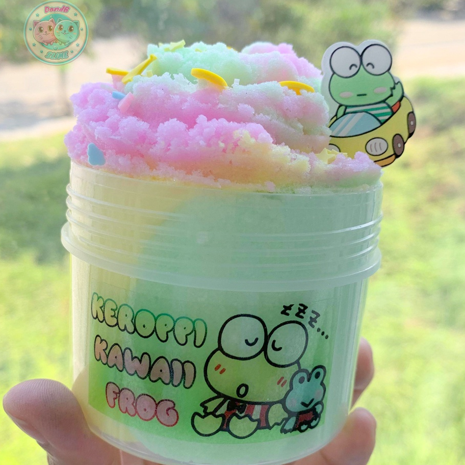 Keroppi Kawaii Frog Cloud Slime 200ml Slime Mây Màu Xanhvànghồng