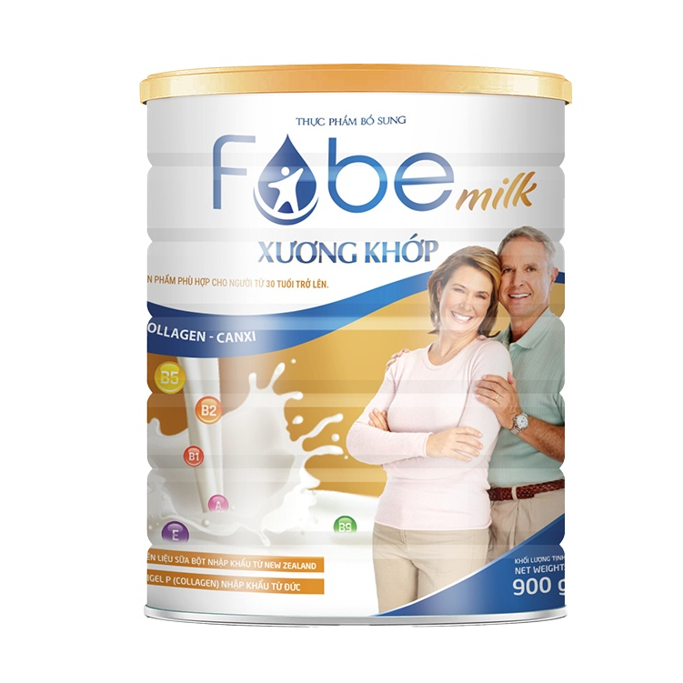 Sữa Bột Fobemilk Xương Khớp Fobe Bổ Sung Collagen, Canxi Và Vitamin D Giúp Xương Chắc Khỏe - Hộp 900g/400g - Hộp 400g + Ly