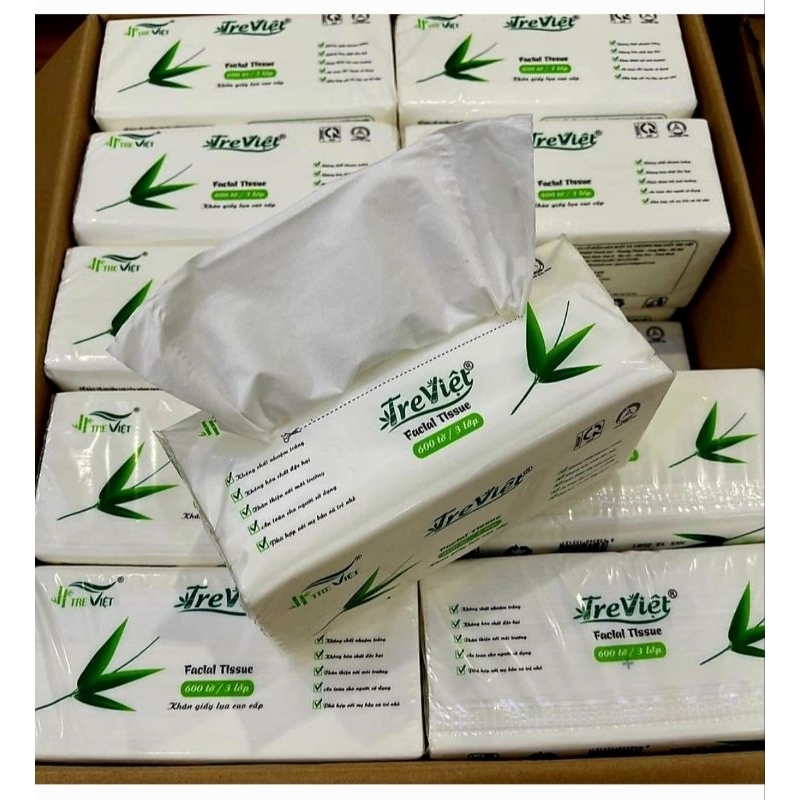 COMBO 5 gói Giấy ăn rút Tre Việt (loại 600 tờ x3 lớp) | Shopee Việt Nam