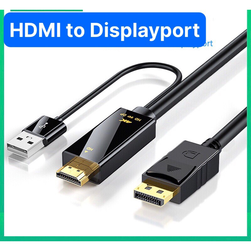 Cáp chuyển tín hiệu Hdmi ra Displayport 4k dài 1m8 - HDMI to DP 4k ...