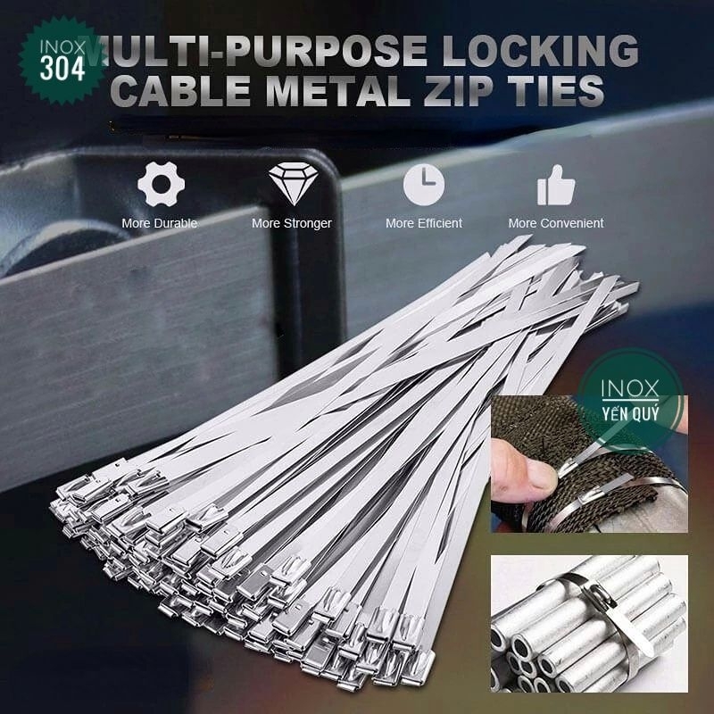 INOX 304 DÂY THÍT CÁP ; DÂY BUỘC CÁP TIỆN LỢI ; DÂY RÚT ĐA NĂNG TỰ KHÓA ...