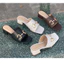Guốc Nữ 3 Phân Đế Vuông Thời Trang Annmodels– Guốc Cao Gót 3cm Đi Học Đi Làm phối khóa thời trang