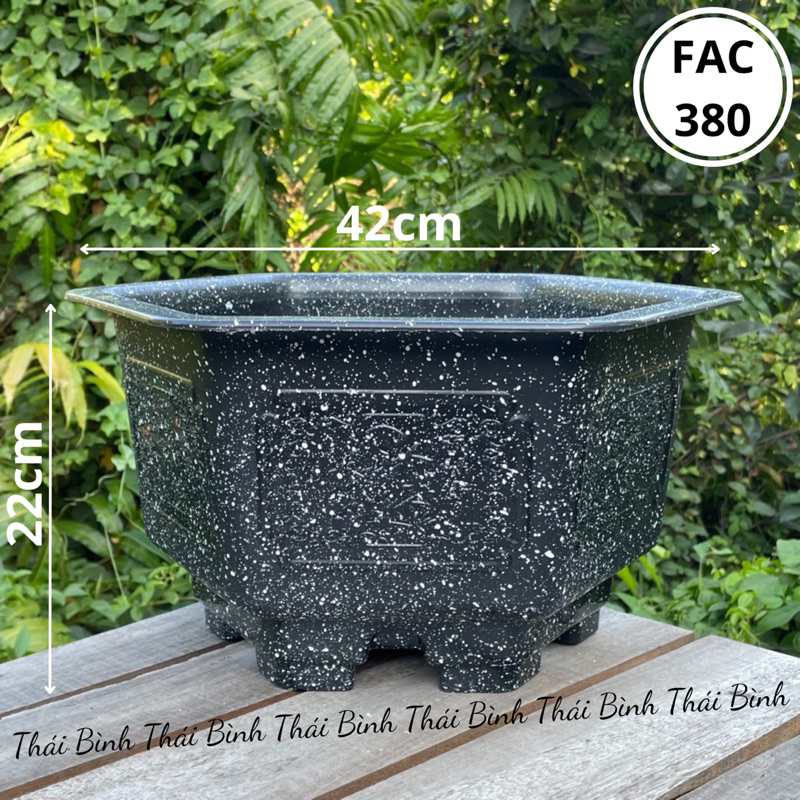 Combo 5 cái] Chậu Nhựa Lục Giác Giả Đá FAC380 (Nhựa Dày) - Chậu ...