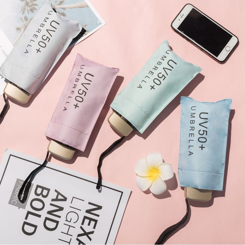 Ô Dù Gấp Gọn Mini Bỏ Túi Kích Thước Nhỏ Gọn, Ô Dù Che Mưa Đi Nắng UPF 50 Chống Tia Cực Tím