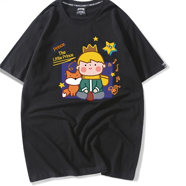 Áo Thun Nữ HappyFamily - Áo Phông Tay lỡ The Little Prince Đáng Yêu Chất Cotton 100 Cao Cấp