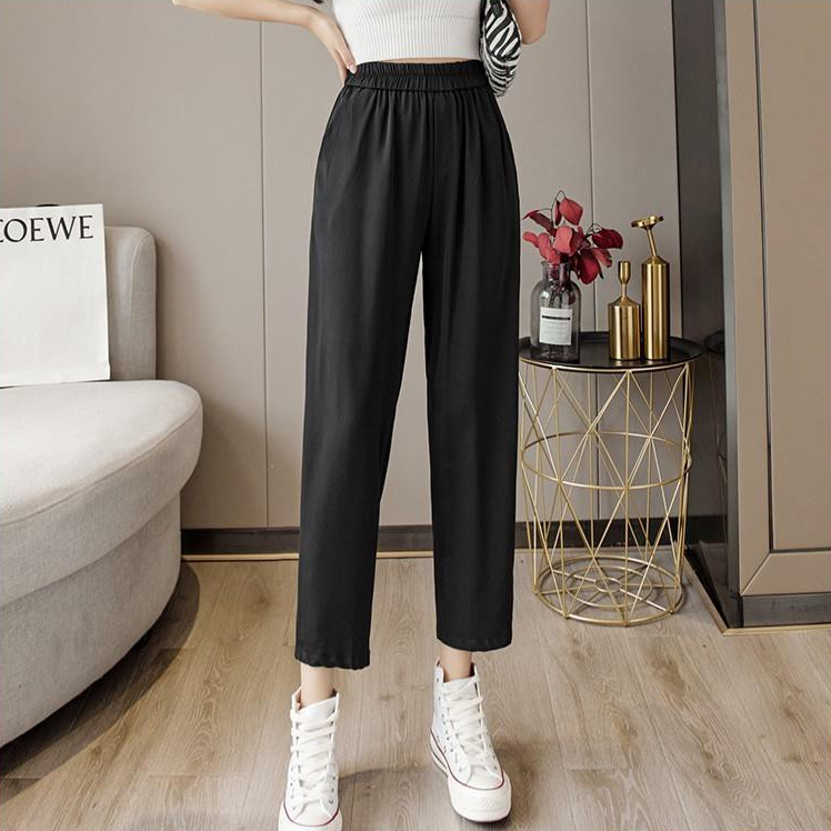 Quần Baggy Dài Đũi ống rộng Nữ UNDERCOOL Cạp Chun Chất Đũi Dáng Baggy Trẻ Trung QD10
