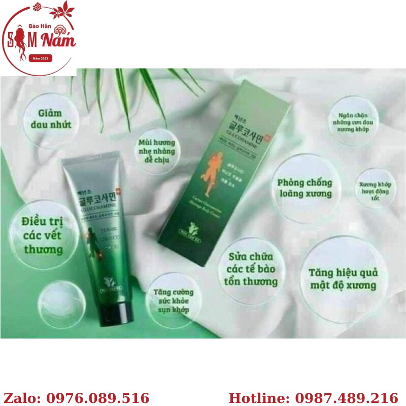 Dầu Lạnh Xanh Glucosamine Hàn Quốc, Tuýp 150ml