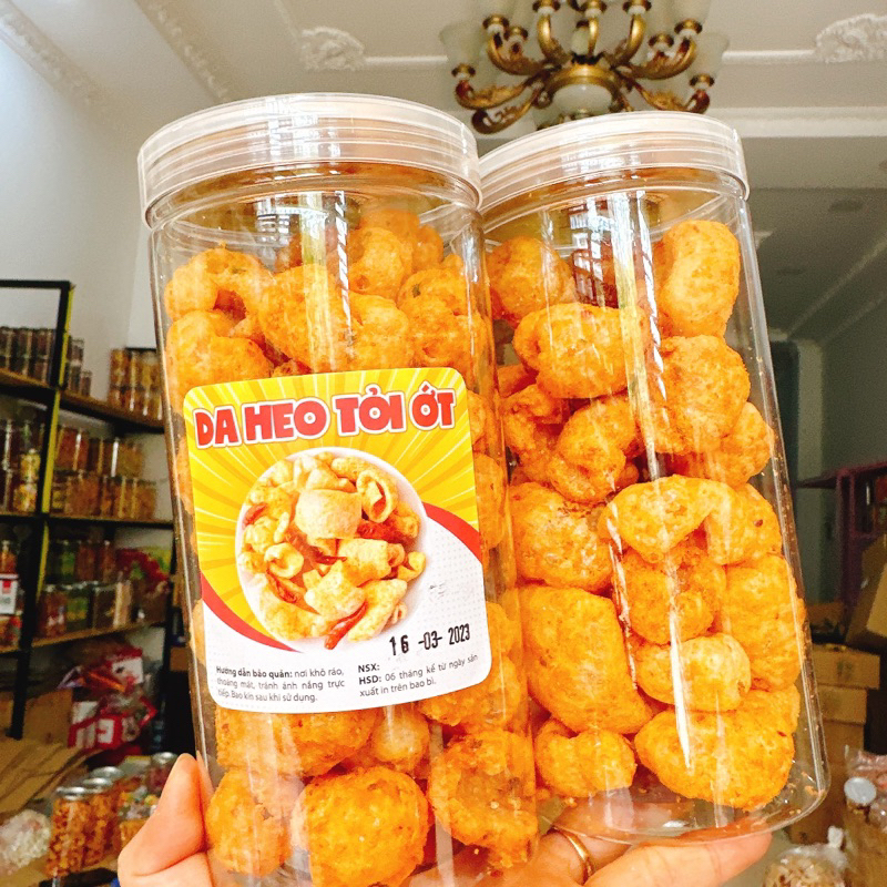 Da Heo Tỏi Ớt siêu giòn loại ngon lon 130gr