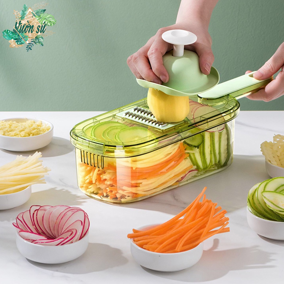 Nạo rau củ đa năng 6 lưỡi dao (kèm hộp) đồ bào rau củ cao cấp nhỏ gọn ...