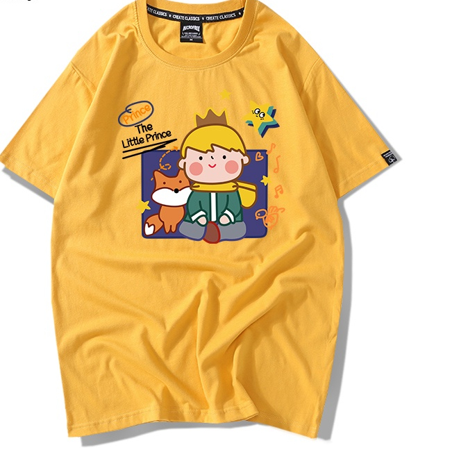 Áo Thun Nữ HappyFamily - Áo Phông Tay lỡ The Little Prince Đáng Yêu Chất Cotton 100 Cao Cấp