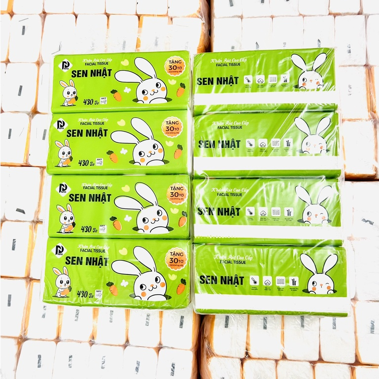 Gói 430 tờ x 3 lớp giấy rút cao cấp Sen Việt, giấy ăn dạng rút | Shopee ...