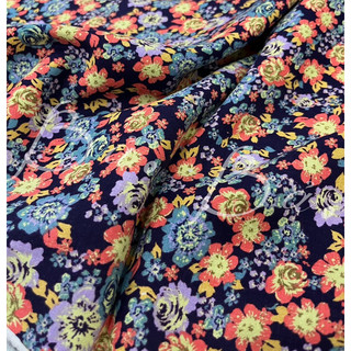 Vải Linen Bamboo In Hoa Mềm Rũ Mát Khổ 1m30