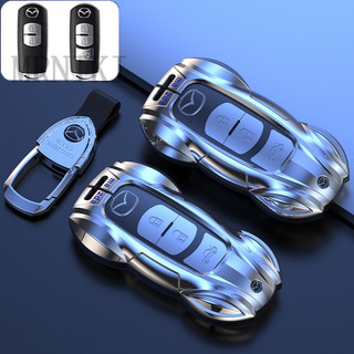 Vỏ ốp khoá smart keys  Mazda 3 - 6 - CX5 - CX8 chất liệu hợp kim cao cấp khắc CNC